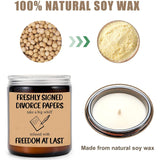 Divorce Papers Candle - Divorce Party Gift - Scented Soy Wax Candle - Stress-Relieving, 8Oz, Modern Jar Candle