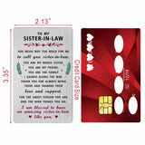 Valentines Day Card For Sister In Law - Gifts For My Sister-In-Law Birthday Wedding Easter Graduation Card