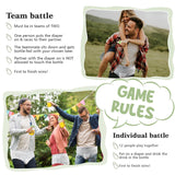 12 Set Bottle Chug Baby Shower Games Favors Funny Diaper Change Game Including Plastic Baby Bottles Chug Disposable Diapers Themed Sign For Gender Reveal Party Supplies(Green,Greenery)