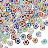 14Mm 100Pcs Flower Shape Claw Cup Sew On Rhinestone Button, Crystal Gl