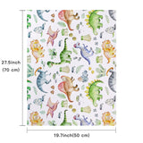 Dinosaur Baby Shower Wrapping Paper Sheet - 8 Sheets Watercolor Dinosaur Wrapping Paper Folded Flat For For Baby Shower, Boys Birthday, Baptism Gift Wrap - 19.7 Inch X 27.5 Inch Per Sheet