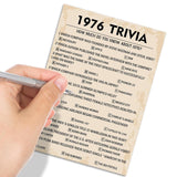 50Th Birthday Party Games, 1976 Trivia Games, Birthday Party Supplies For Adults, Fun 1976S Party Game?Pack Of 30 Cards