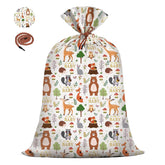 1 Pcs Extra Large Woodland Gift Bags Baby Shower Plastic - 56 * 36 Inch Jumbo Forest Animal Present Gift Bags Baby Girls Boys Newborn Parties Favors Decorations Oh Baby