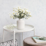 8 Pcs 23.6 Inch Artificial Cosmos Branch White Fake Cosmos Flowers Silk Flower For Indoor Outdoor Kitchen Garden Party Home Wedding Floral Arrangement Decoration (White)