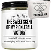 Funny Pickleball Gift Set - Scented Candle & Cosmetic Bag - Pickleball Gifts For Women, Men, Players, Coaches - Gag Gift For Birthday, Christmas, Stocking Stuffers, Pickleball Enthusiasts