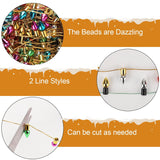 2Pcs Christmas Miniature String Lights, 65.6 Feet Fake Lights, Dollhouse Accessories Gingerbread House Decor Mini Decora