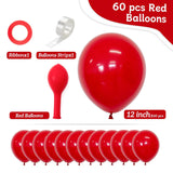 Red Balloons 60 Pcs 12 Inch Latex Balloon For Balloon Garland Or Balloon Arch As Birthday Party Baby Shower Wedding Christmas Valentine'S Day Anniversary Party Decoration