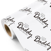 Birthday Wrapping Paper For Dad - Mini Roll - 17 Inch X 16.5 Feet - To The Worlds Best Daddy Happy Birthday Design Perfect For Bday, Party, Holiday