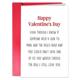 Funny Valentines Day Card For Boyfriend Husband, Dog Valentines Day From Girlfriend Wife, Happy Valentine’S Day For Him Her