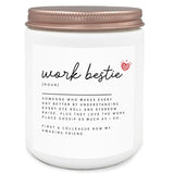 Work Bestie Lavender Candle - Farewell Going Away Leaving Job Goodbye Gifts - Scented Candles 8Oz, Jar