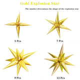 149Pcs Christmas Balloons Garland Kit With Gold Explosion Star Foil Balloons For Xmas Party Or New Year Party Decorations