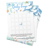 Ocean Baby Shower Game - Baby Bingo- Set Of 50?Ocean Theme Party Cards? Neutral Boys Or Girls
