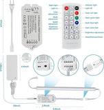 Under Cabinet LED Lights Kit RGB Color Changing 5000K White Dimmable 6 Linkable Light Strips with Remote