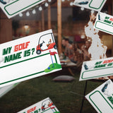 What'S Your Golf Name Game, 1 Golf Theme Sign And 50 Name Tag Stickers, Baby Shower Game Cards, Birthday Game And Adult Parties, Activity Game For Office Or Class | Ptk025L