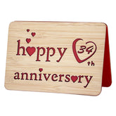 Wooden 34Th Anniversary Card,Handmade Wedding Anniversary Greeting Cards,34Th Anniversary Card For Her,Him,Husband,Wife