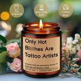 Candle, Tattoo Artist Gifts, Tattoo Lover Gifts For Women Men, Cool Tattooed Studio Shop Decor - Funny Valentines Appreciation Birthday Presents For Tattooers, New Tattooists, Ink Lovers