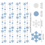 Snowflake-Snow Blue-Silver Christmas Party-Decoration Garland - 52Ft White Winter Wonderland Frozen Hanging Paper Streamers,Birthday New Year Baby Shower Supplies Classroom Decor