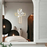 Cross Neon Sign Dimmable LED Easter Cross & Dove USB Wall Light for Home Wedding Decor
