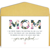 Heartfelt Mother'S Day Card, Mothers Day Card From Daughter Son, Birthday Card For Mom, Sweet Mothers Day Gift, Thankful For Everything You Are & All You Do
