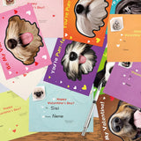 30 Valentines Day Dog Cards Kids Fun Puppy Face Cards With Envelopes Cute Animals Valentine Photo Booth Props Design For Kids Classroom Exchange Gifts Party Favors