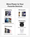 15W Wireless Charging Pad with 5FT Cable Fast Qi Charger for iPhone 17 16 15 Samsung Galaxy S25 S24 AirPods Pixel