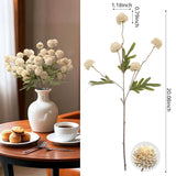 10 Pcs Artificial Flowers Pompon Mum Fake Flowers, Faux Small Mini Chrysanthemum Flowers, Realistic Faux Flowers For Room Decor Aesthetic, Living Room Farmhouse House Decor, Beige