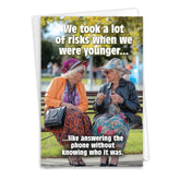 Funny Birthday Greeting Card With 5 X 7 Inch Envelope For Women (1 Card) Bday Risk Takers C8642Bdg