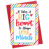 Teacher Valentine Card - Teacher Appreciation Card For Women - Graduation End Of Year Teacher Gift Card For Daycare Preschool Elementary Teachers From Students