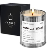 Scented Candle For Men - Vintage Library Inspired - Rustic Vintage Candle In Metal Tin For Home Scented - Soy Wax Men Candles - Long Lasting With 50 Hour Burn Time, 9Oz, Iris & Oakmoss