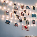 17FT Photo Clip String Lights 50 LED Fairy Lights with 50 Clips for Hanging Pictures Warm White Photo String Lights for Bedroom Dorm Wedding Wall Decor