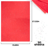Large Size Glitter Tissue Paper, 30 Sheets, 20" X 28", For Gift Bags, Wrapping, Halloween, Christmas, Valentine'S Day (Red)