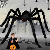 Halloween Decorations Giant Spider, 6.6 Ft Fake Halloween Decor Spiders Large, Furry Spiders for Outdoor Indoor Yard Home Costumes Party House Décor (1 Pack)