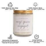 Engagement Gifts For Women - Wedding Candle, Bridal Shower, Bachelorette Party Gift For Bride To Be - Engaged Couple Fiance, Couples Gift - Omg Youre Engaged Candles