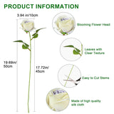Artificial Flowers Roses Touch Fake Rose Bouquet Flower Stem For Wedding Centerpieces Diy Wreath Home Decorations Silk Roses Mothers Party Fake Outdoor Flowers Decor (Purple Heart 50Pcs)