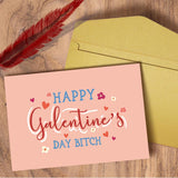 Rude Galentine'S Day Card For Women, Funny Galentines Day Card For Best Friend Bestie Sister, Happy Galentine'S Days Bitch