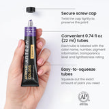 Acrylic Paint Set, 60 Colors (0.74 Oz Tubes) – High-Viscosity, Richly Pigmented Acrylic Paints With 5 Metallic Colors For Canvas, Wood & Mixed Media