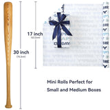 Birthday Wrapping Paper Roll, Mini Roll-17 Inches * 32.8 Feet, Wrap Paper For Men Boys, Kid'S Birthday Party, Baby Boy, Baby Shower, Newborn, New Moms Or Parents, Words Design, 1 Roll