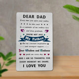 Father‘S Day Gifts For Dad From Daughter Son, Engraved Wallet Card For Day Fathers Day