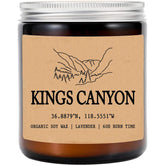 Kings Canyon California Scented Candle - Organic Soy Wax - Gift For Her - Gift For Him - New Home Gifts - Birthday Gift For Friend - National Park Gifts - State Candles