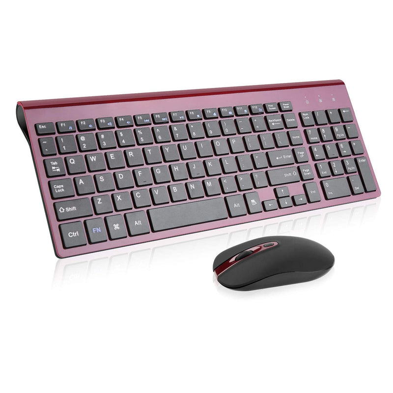 Wireless Keyboard And Mouse Combo, Compact Full Size Wireless Keyboard And Mou