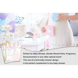 Butterfly Baby Shower Games For Girls, Gold Butterfly Baby Predictions And Advice Cards, Blush Pink Decorations, 5" X 7" Double-Sided Cards (30 Games)