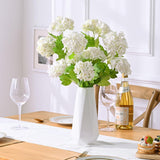 4Pcs Hydrangea Artificial Flowers, Real Touch Flowers, 26.8" Faux Hydrangea Flowers, Latex Real Touch Hydrangeas, Fake Flowers For Home Decor Party Bouquet Wedding Decoration, White