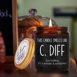 Funny Nurse Candle Gifts For Women Men, Smells Like C Diff Candle, Thanksgiving Candles Gift For Nurses Doctor, Practitioner Retirement, Doctors Day, Nurses Week, Nursing Student Graduation-70