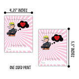 Anime Valentine'S Pack | 30 Cards & 30 Stickers Package | Valentines Day Cards | Love You Like Ramen Design