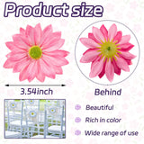 Silk Daisy Flower Heads, Pink Daisy Artificial Flower Head Bulk, 12 Pcs 3.5 Inch Fake Flowers Heads Gerbera Flowers Head For Craft, Easter Wedding, Diy Wreath, Party Decorations