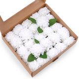 Artificial Flowers Foam Fake Flower 25 Pcs With Stems Floral Accessories Wedding Bouquets Centerpieces For Tables Decorations