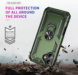 iPhone 17 Case iPhone 18 Case with Screen Protector and Built-in Kickstand Army Green Full Body Cover