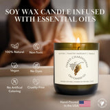 Cru Wine Scented Candles - Oaked Chardonnay Scent - Clean Burning, Non Toxic Candle, Luxury Decor Soy Candles For Home Scented, Relaxing Gifts For Women, Aesthetic Soy Candle For Men, Made In Usa