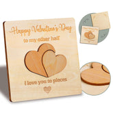 Funny Valentines Day Cards Wood Valentine Cards For Her Him Personalized Valentines Day Gifts For Girlfriend Boyfriend Husband Wife Puzzle Valentines Cards Valentine'S Day Cards With Envelope