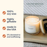 Lemon & Sage 3 Wick Scented Candle - 43 Hour Burn - Luxury 3 Wick Soy Candles - Non Toxic Soy Wax Candles - Long Lasting Large Glass Jar Candle For Home - 14.9Oz